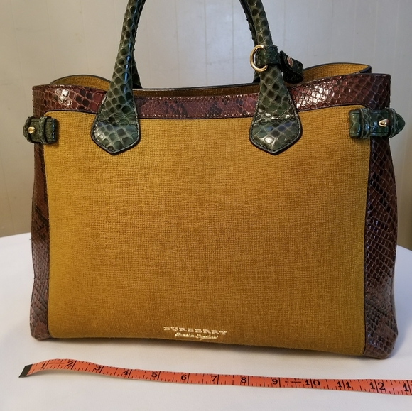 Burberry Medium Python Banner Tote - Picture 2 of 6
